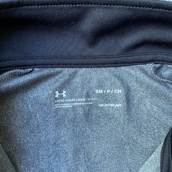 Under Armour Sz S Quarter zip HeatGear Loose Gray / Black - Picture 5 of 5